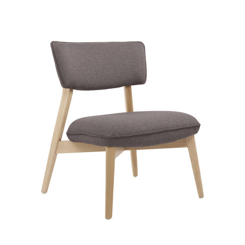 Contemporary armchair - HELLEN PL07 - New Life Contract - beech / beech / commercial