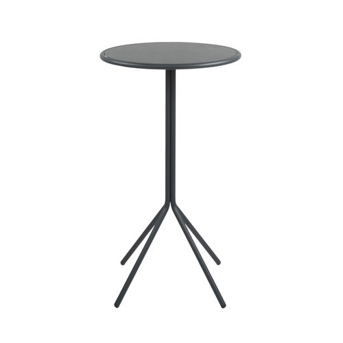 Contemporary high bar table - L'ALA TV02T - New Life Contract - aluminum / aluminum base / round