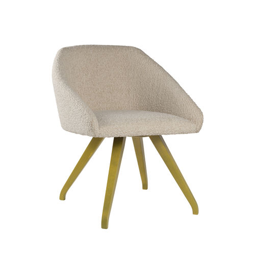 Contemporary chair - TATI SE01 - New Life Contract - indoor / leather / fabric