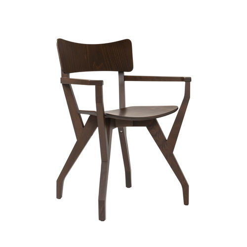 Contemporary chair - MARTINA SB01 - New Life Contract - indoor / solid wood / plywood