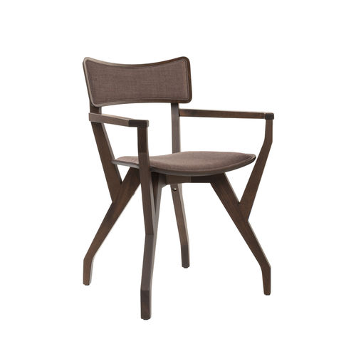 Contemporary chair - MARTINA SB03 - New Life Contract - indoor / leather / fabric