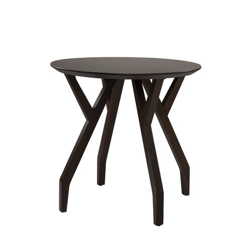 Contemporary table - MARTINO TV02 - New Life Contract - solid wood / solid wood base / round