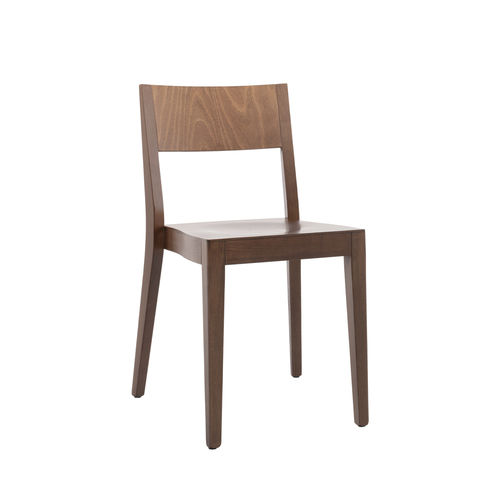Contemporary chair - SIMPLE SE01 - New Life Contract - indoor / beech / beech base