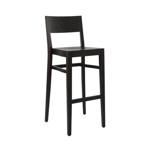 Contemporary bar chair - SIMPLE SG01 - New Life Contract - indoor / wooden / wooden base