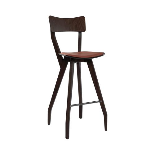 Contemporary bar stool - MARTINA SG02S - New Life Contract - plywood / beech base / 4-legged
