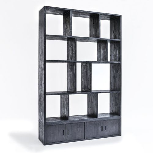 Contemporary shelf - SYLVIE - GOMMAIRE - teak / with storage compartment