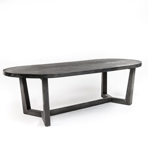 Contemporary dining table - DAN  - GOMMAIRE - teak / oval / home