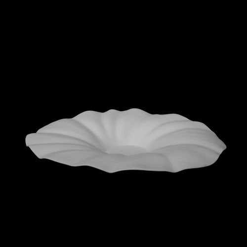 Presentation plate - FLEUR - Jacques Pergay - round / Limoges porcelain / for gourmet restaurants