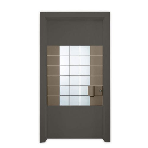 Entry door - COLORADO  - REMO Security Doors - galvanised steel / swing / semi-glazed