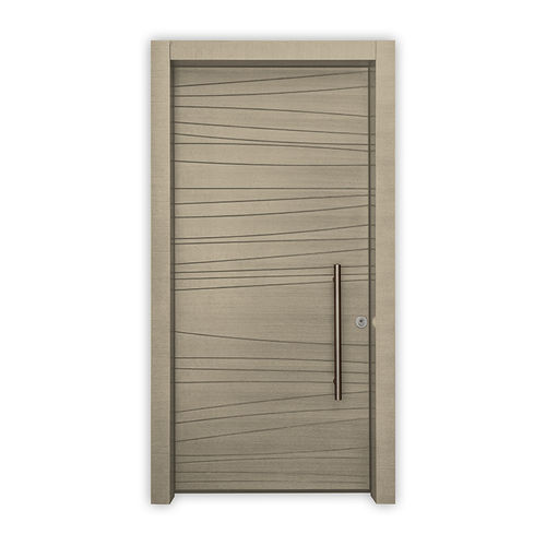 Entry door - SIMMS - REMO Security Doors - wood veneer / galvanised steel / swing