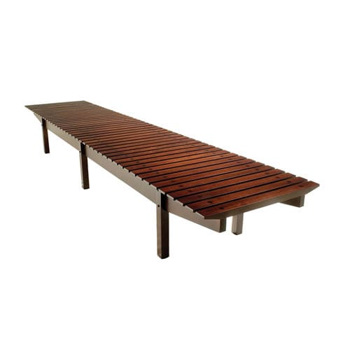 Contemporary garden bench - MUCKI - LinBrasil - solid wood