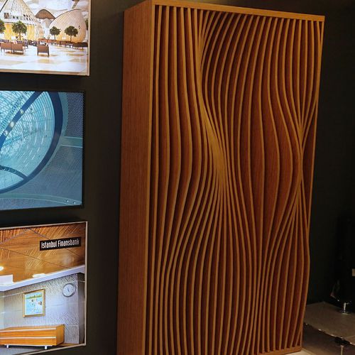 Acoustic wall panel - PARAMETRIC - Tacer Ltd. - wooden / rectangular / commercial