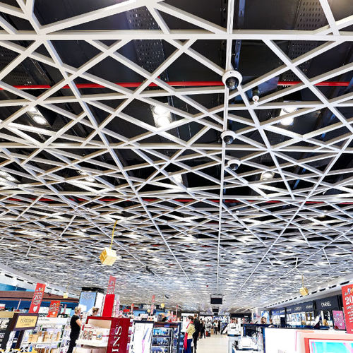 Metal suspended ceiling - BAFFLE - Tacer Ltd. - strip / decorative
