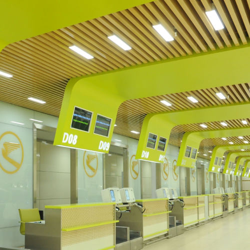Metal suspended ceiling - TROYALINE - Tacer Ltd. - strip / sound-absorbing / decorative