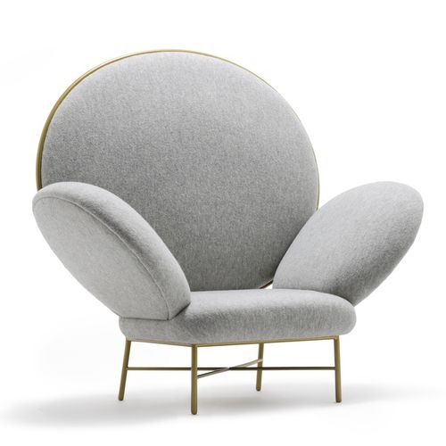 Contemporary armchair - STAY - Sé collections - fabric / high-back / gray