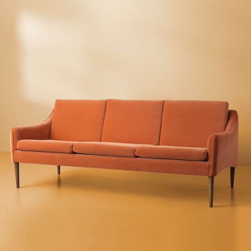 Traditional sofa - MR. OLSEN - Warm  Nordic - leather / upholstered / gray
