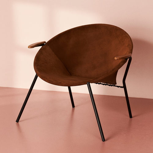 Traditional chair - BALLOON - Warm  Nordic - indoor / leather / teak