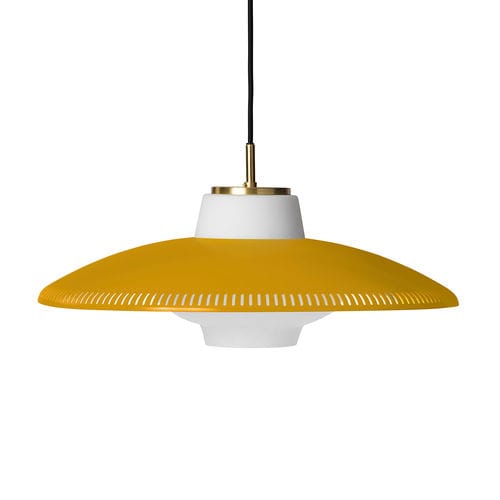 Pendant lamp - OPAL SHADE - Warm  Nordic - lacquered aluminum / opalescent glass / traditional