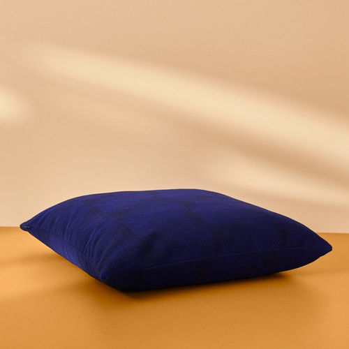 Square cushion - CRYSTAL FIELD - Warm  Nordic - plain / cotton / wool