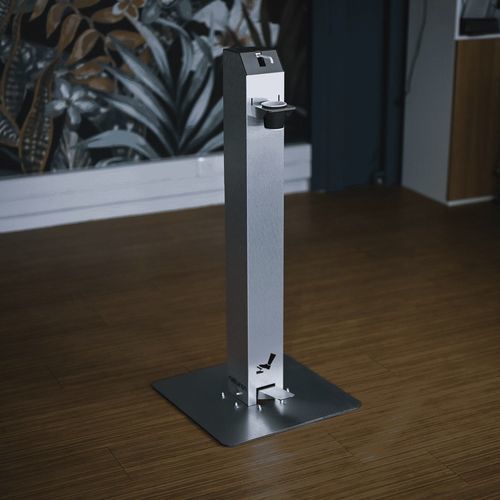 Floor-standing hand sanitizer dispenser - Naturen - foot-operated / touchless / mobile