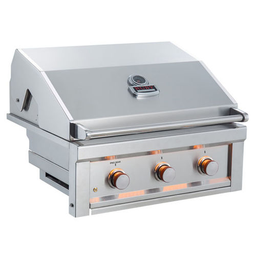 Gas barbecue - RUBY3B - SUNSTONE - free-standing / stainless steel / for outdoor kitchen