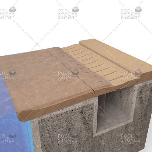 Natural stone overflow grating - System No13 - Poolstones - pool