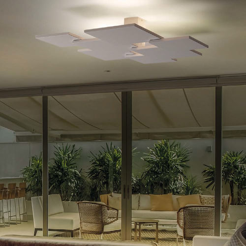 Contemporary ceiling light - BASALT - cattaneo - geometric / polymethyl methacrylate / MDF