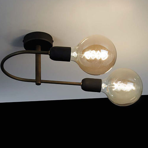 Industrial design ceiling light - SMITH - cattaneo - geometric / metal / brass