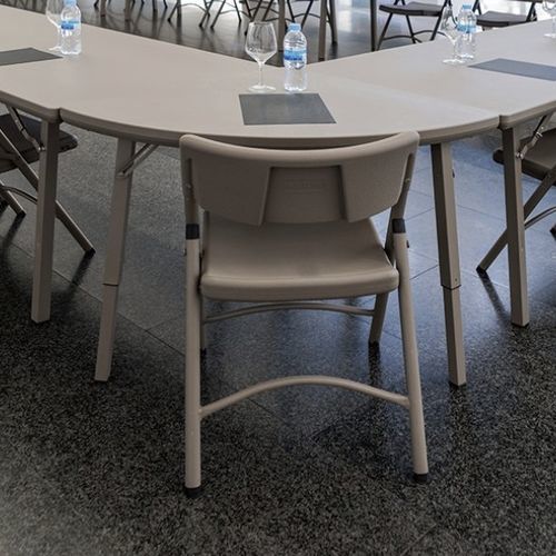 Folding table - XL  - Zown - contemporary / high-density polyethylene (HDPE) / powder-coated steel base