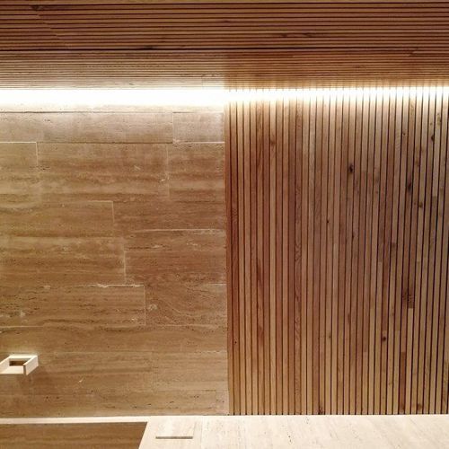 Wooden wall cladding SURCO interiors indoor / residential / glued