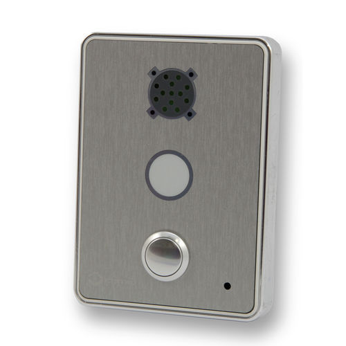 Gray audio door intercom - CROMOCOM - Cemit - exterior / interior / 1 button