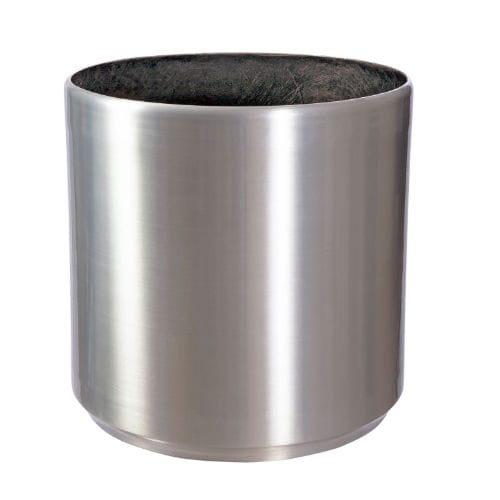 Stainless steel planter - SATIN BRUSHED - Gover Horticulture LLC - round / contemporary / commercial