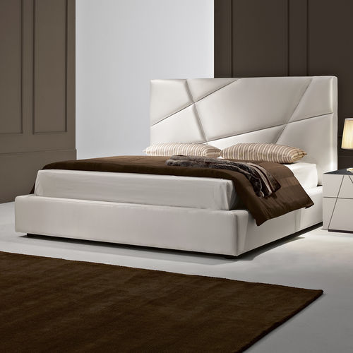 Double bed - ZEN - MHR - contemporary / upholstered / with upholstered ...