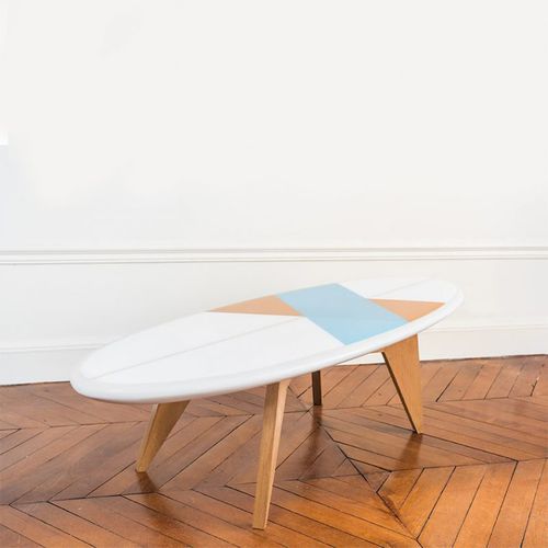 Contemporary coffee table - BOLGE 60 - SALTY - cork / epoxy / oval
