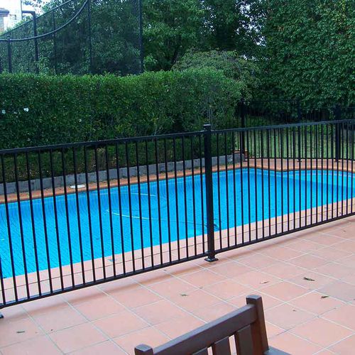 Aluminum railing - SJZ SHANZHENG CO., LTD - with bars / outdoor / for swimming pool