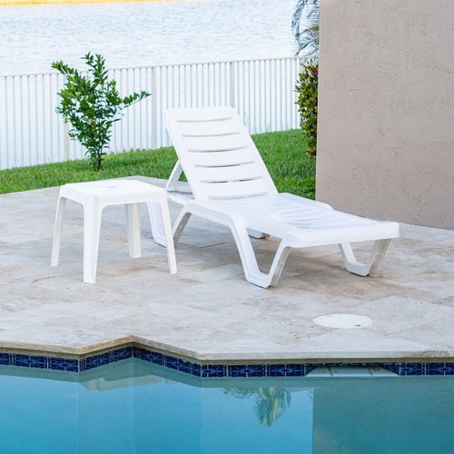 Contemporary sun lounger - Lara  - YÜCEL OUTDOOR FURNİTURE  - polypropylene / polypropylene / adjustable backrest