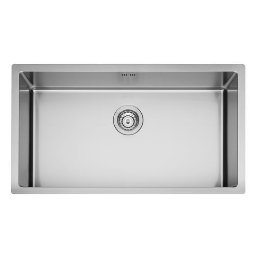 Single-bowl kitchen sink - CANOVA CA80 - Fratelli TASCA - without drainboard / stainless steel / overmount