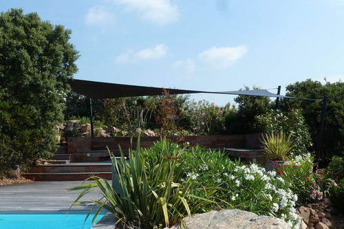 UV-resistant shade sail - DOUBLES COURBURES - l'Atelier des voiles - rectangular / fabric