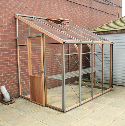 Gardening Greenhouse Alton Evolution Six Lt Alton Greenhouses Even Span Aluminum Frame Wood Frame