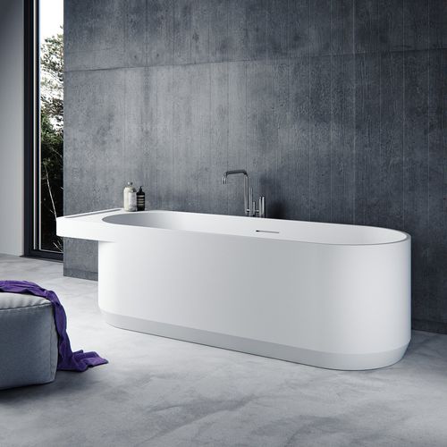 Oval bathtub - BENITIER BT01 - Le Projet - free-standing / Solid Surface / white