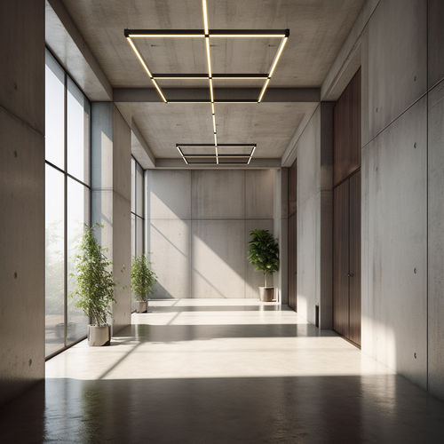 Hanging light fixture - MINIA MESH - Holectron - LED / linear / square