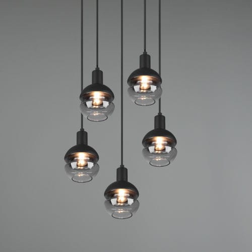 Pendant lamp - MELA - TRIO Leuchten GmbH - metal / glass / contemporary