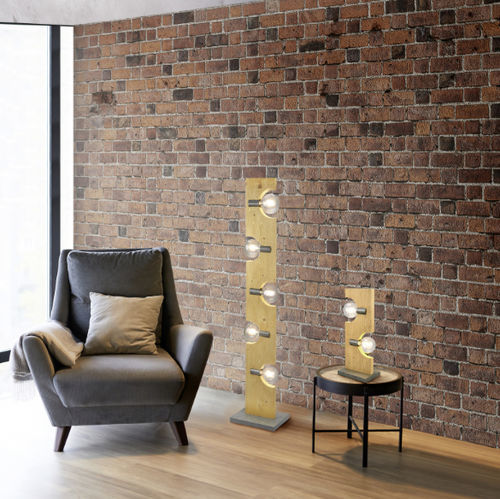 Floor lamp - TAILOR - TRIO Leuchten GmbH - wood / contemporary / corded