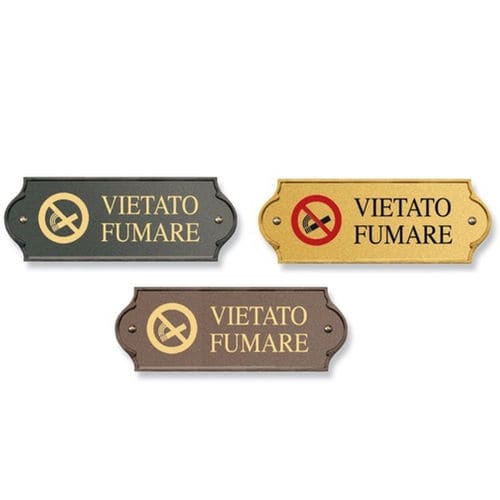 Wall-mounted signage plate - PLM-TGVF/A & PLM-TGVF/O & PLM-TGVF/TM - MORELLI S.A.S. - brass / outdoor