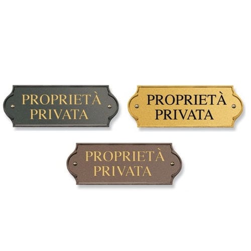 Wall-mounted signage plate - PLM-TGPP/A & PLM-TGPP/O & PLM-TGPP/TM - MORELLI S.A.S. - brass / outdoor