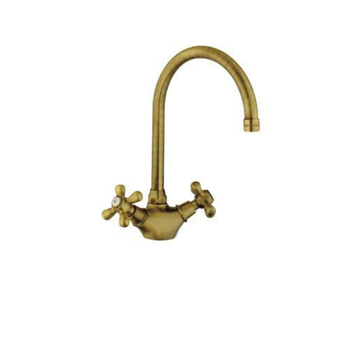 Double-handle washbasin mixer tap - 0700 - MORELLI S.A.S. - countertop / brass / indoor
