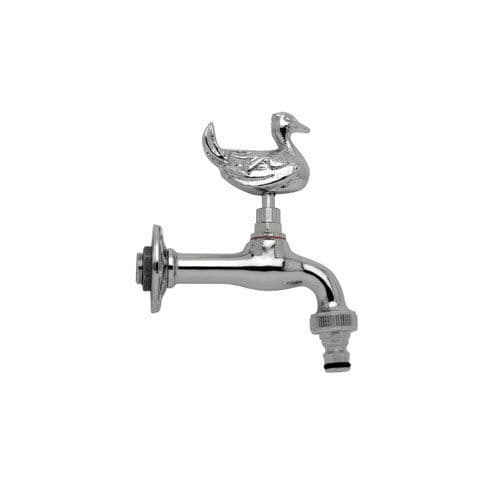 Drinking fountain single tap - ANATRA K - MORELLI S.A.S. - wall-mounted / chrome-plated brass / garden