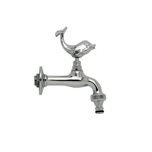 Drinking fountain single tap - DELFINO K - MORELLI S.A.S. - wall-mounted / chrome-plated brass / garden