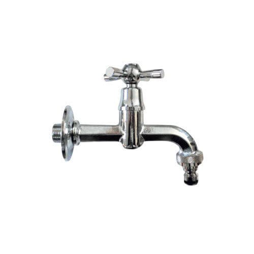 Drinking fountain single tap - ELICA K - MORELLI S.A.S. - wall-mounted / chrome-plated brass / garden