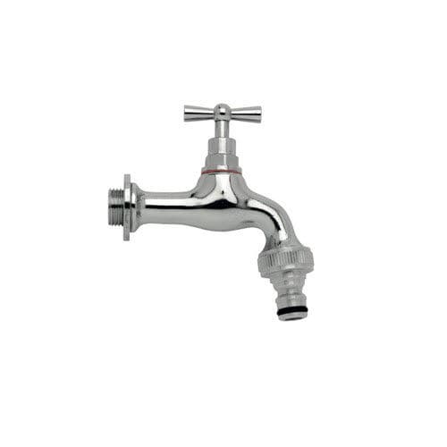 Drinking fountain single tap - FARFALLA K - MORELLI S.A.S. - wall-mounted / chrome-plated brass / garden